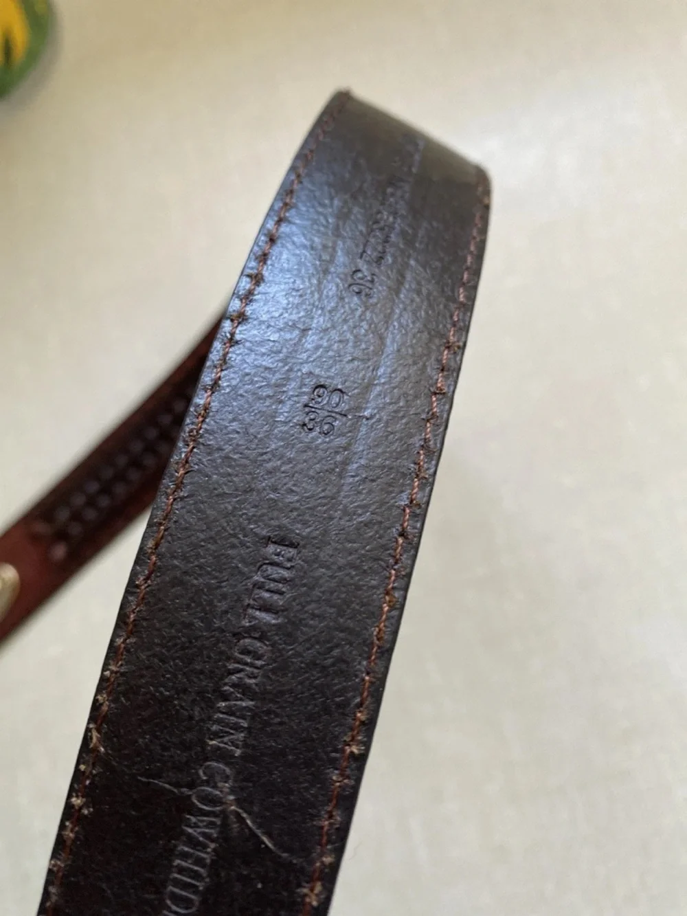 Fossil Vintage Cowhide Brown‎ Leather Belt Size 36 Men’s